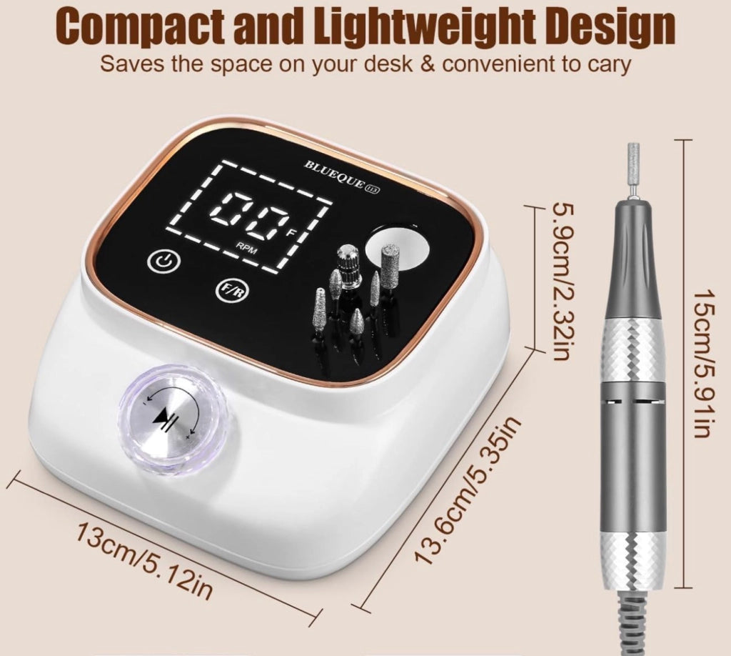Fresa per Unghie Professionale 45000 RPM Touchscreen Dispaly Lcd BQ-113
