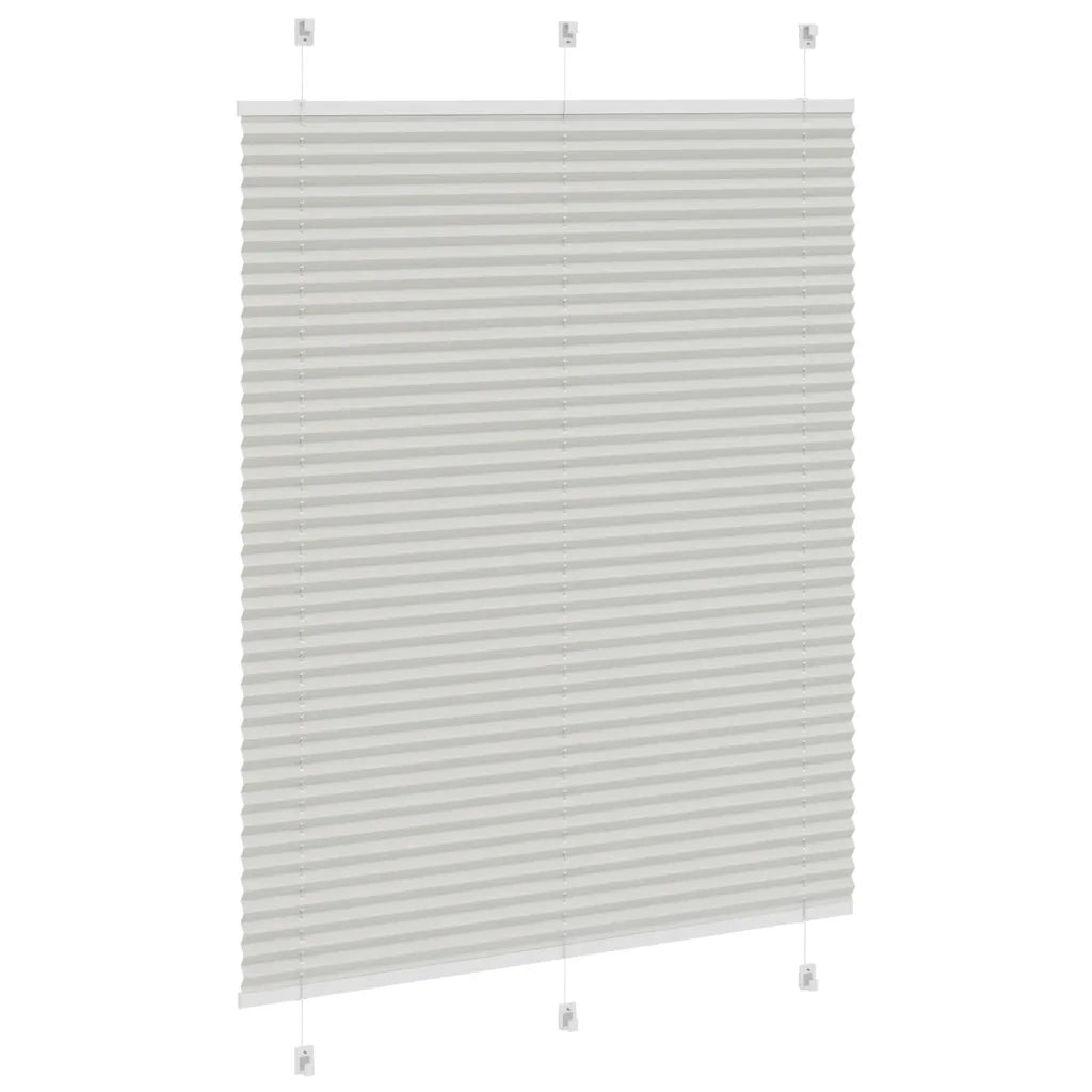 Tenda Plissettata Grigio Chiaro 105x100 cm Larghezza Tessuto
