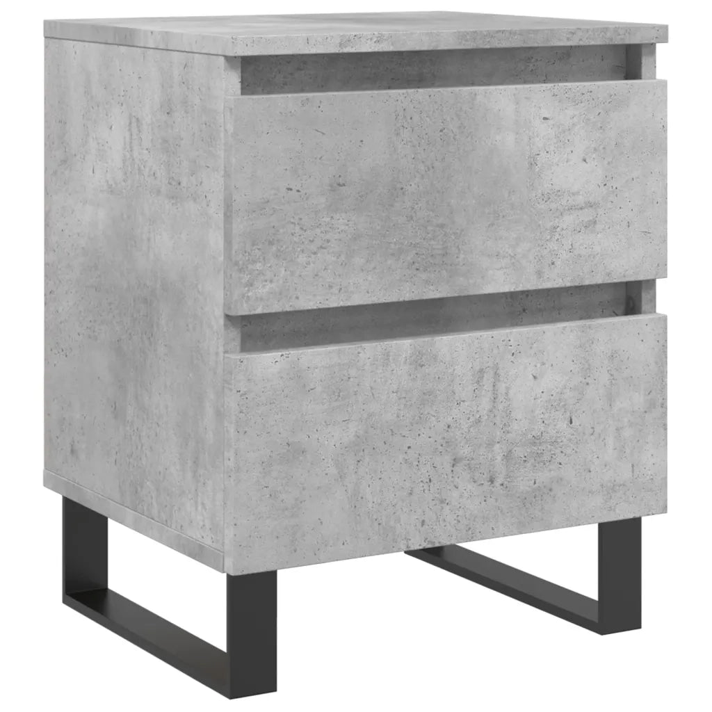 Comodino-Tavolino da notte Grigio Cemento 40x35x50 cm in Legno Multistrato 923406