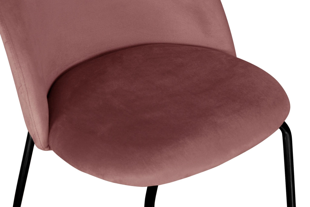 Sgabello cucina imbottito, sgabello alto in velluto rosso mattone piede nero – Nicole - SG36NIPN