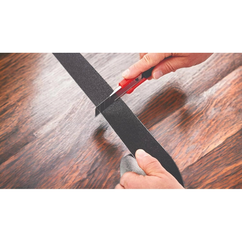 Trade Shop - Nastro Adesivo Nero Per Interno/esterno Anticaduta Antiscivolo Senza Residui 25mmx5mt -