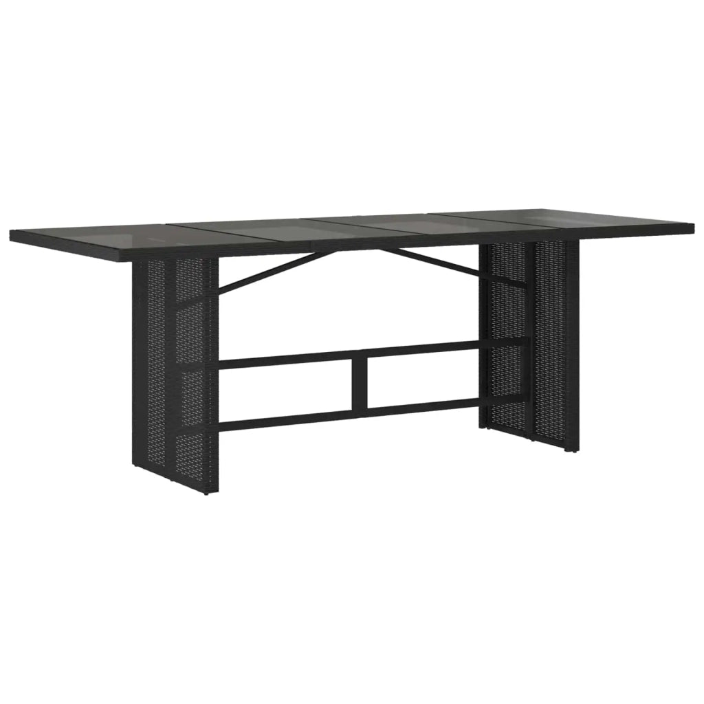 Set da Pranzo per Giardino con cuscino 7 pcs Nero polyrattan 3261621