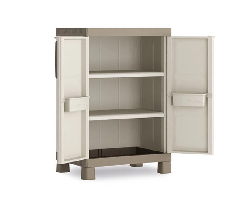 ARMADIO MOBILE IN RESINA DA ESTERNO EXCELLENCE BASSO 2 RIPIANI 65X45X97