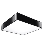 Lampada da soffitto HORUS in PVC nero quadrato 3x15W LED moderno minimalista