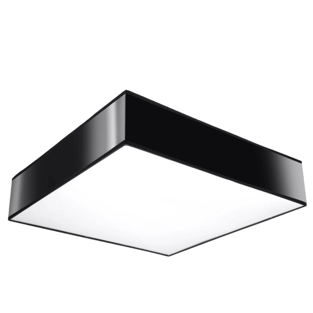 Lampada da soffitto HORUS in PVC nero quadrato 3x15W LED moderno minimalista