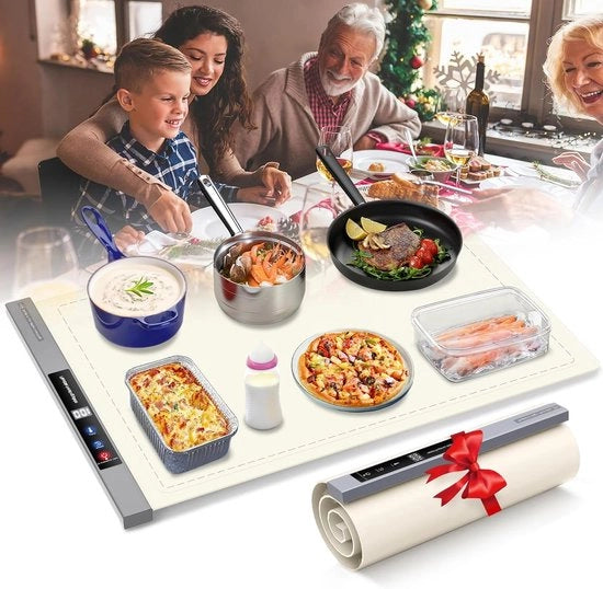 Servizio buffet portatile con contenitore di riscaldamento alimenti - cassetta di riscaldamento con 8 timer e 6 impostazioni di temperatura - piastre per la preparazione di buffet e feste