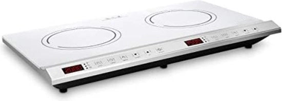 Induttore Cucina 2 Fiamme - Cucina Elettrica 2 Fiamme - Cucina a Induzione 2 Fiamme - Bianco