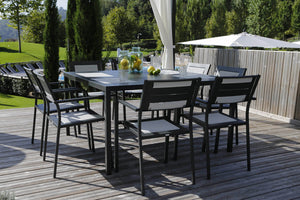 Tavolo da Giardino 140x140 cm in Acciaio RD Italia Dorio Antracite