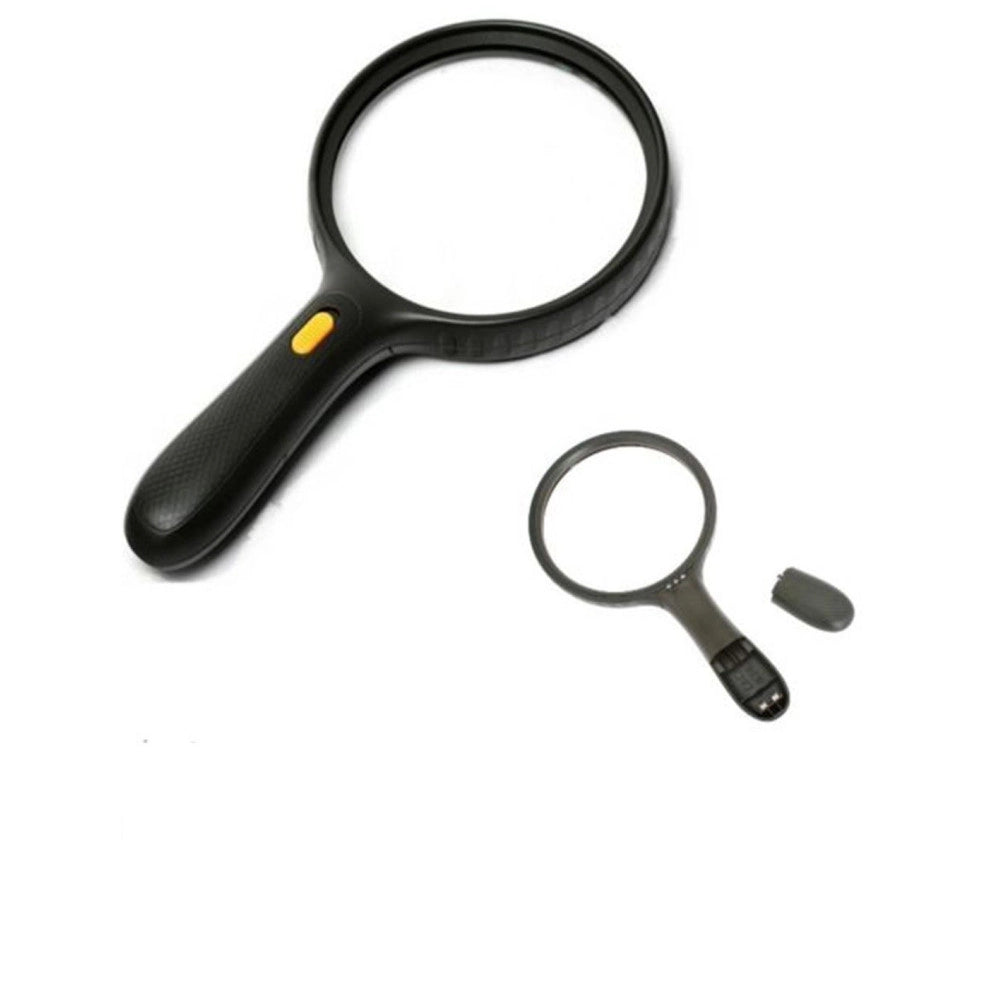 Trade Shop - Lente Ingrandimento Da Lettura 3 Led Luce 1.8x 5x Lente Supplementare Aoyu -