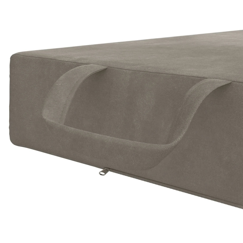 Divano Letto Pieghevole 90 x 63 x 45 cm Grigio Chiaro