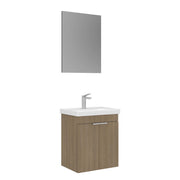 Set mobile lavabo con specchio (2 pezzi) "Desna 50" - 50 x 38 x 58 cm - Rovere