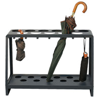 Portaombrelli Design Moderno Rettangolare Capienza 17 Ombrelli in Acciaio Antracite