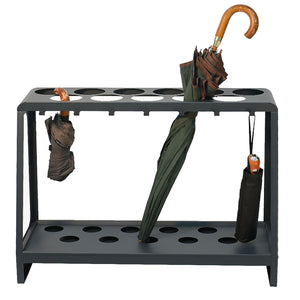 Portaombrelli Design Moderno Rettangolare Capienza 17 Ombrelli in Acciaio Antracite