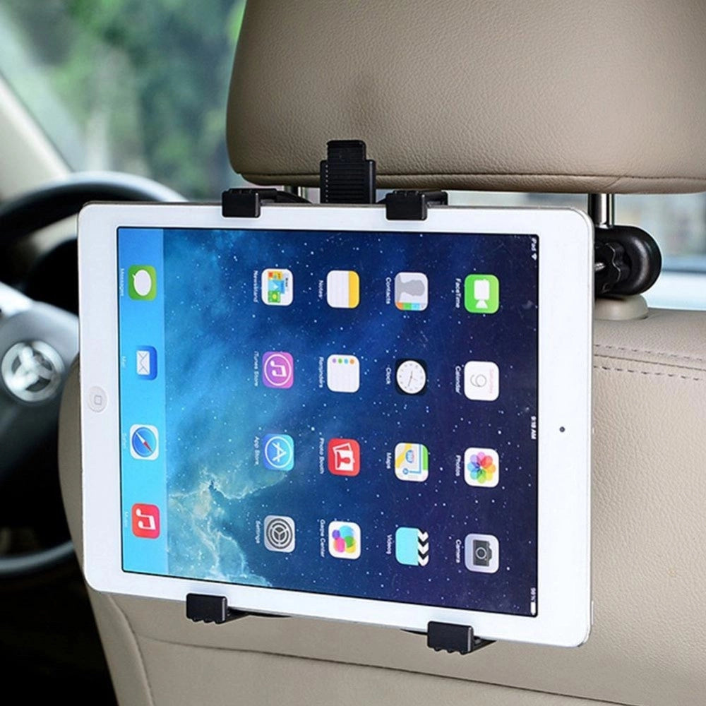 Trade Shop - Porta Tablet Supporto Per Auto Aggancio Poggiatesta Universale 24-28 Regolabile -