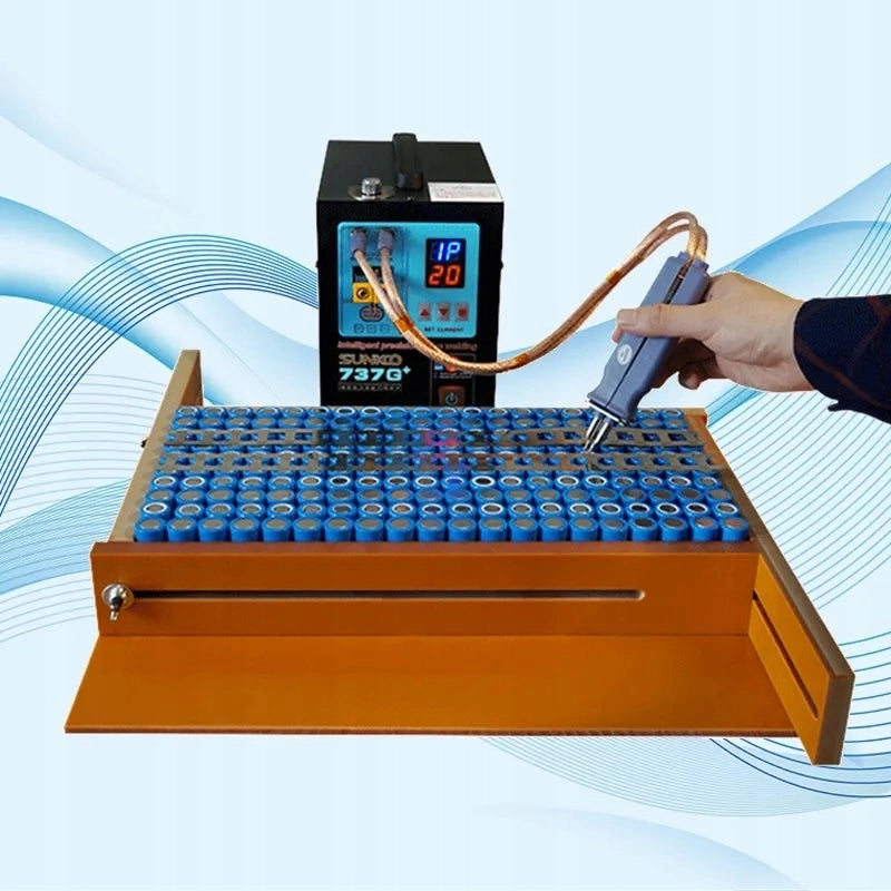 Forma di Saldatura per Batterie 6x16 – Costruzione Stabile, Materiale Bakelite | Capacità 96 Celle