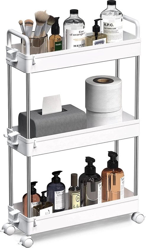 Trolley da Cucina – ripiani da cucina – Trolley di Archiviazione su ruote – con livelli – sostenibile -spazievenditore
