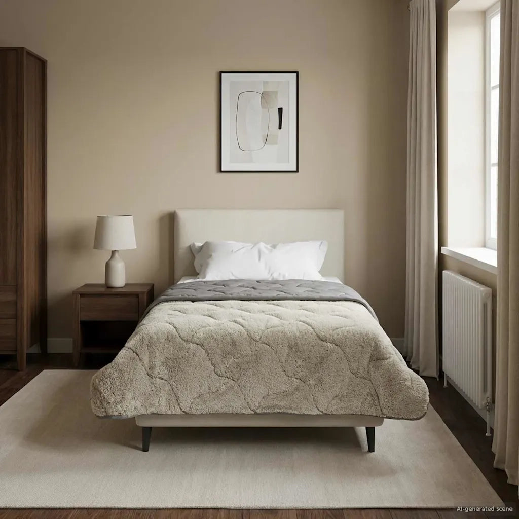Piumone Completo Annuale Trapuntato Grigio chiaro 140 x 220 cm 42026242