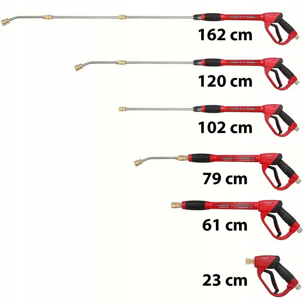Pistola Alta Pressione con Set di Accessori – Compatibile con Idropulitrici Kärcher HD/HDS | 5 Ugelli, 3 Lance