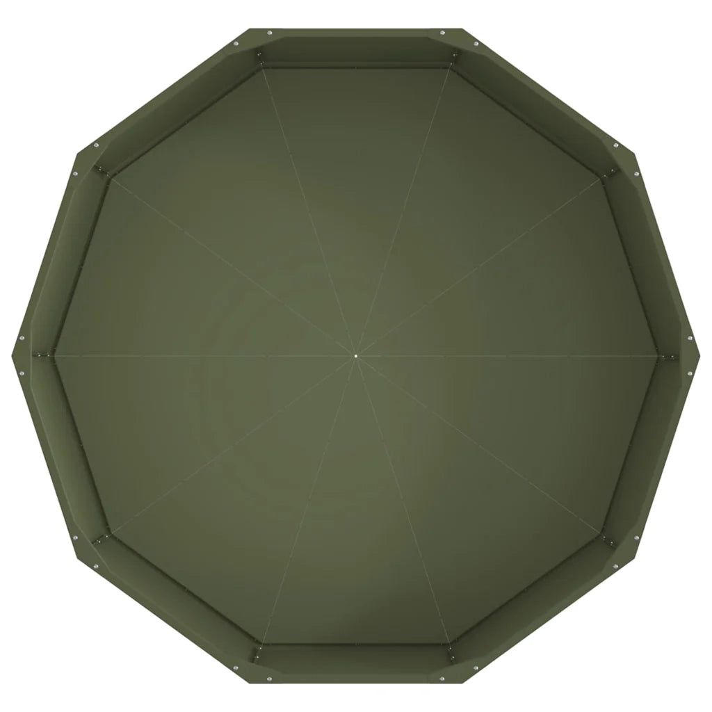 Fioriera Verde oliva 120 x 120 x 35 cm Acciaio 883727