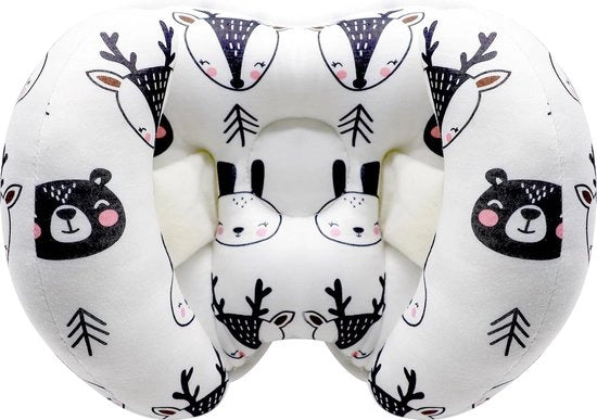 Borsa da viaggio per bambini 2 in 1 banana forma reclinabile per bambini e bambini in età prescolare (nero-bianco)