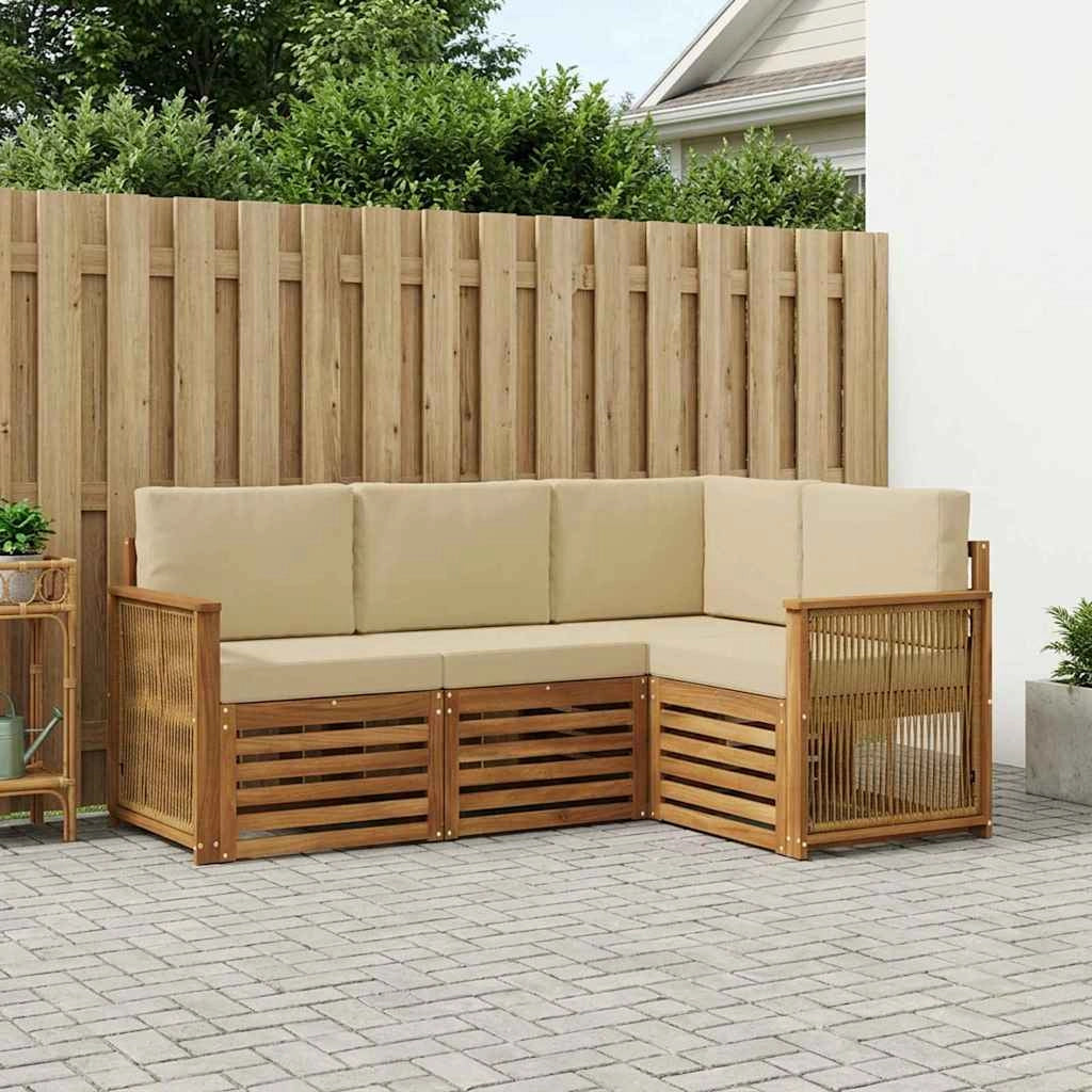 Set di divani da esterno 4 pz Poliestere 3384299