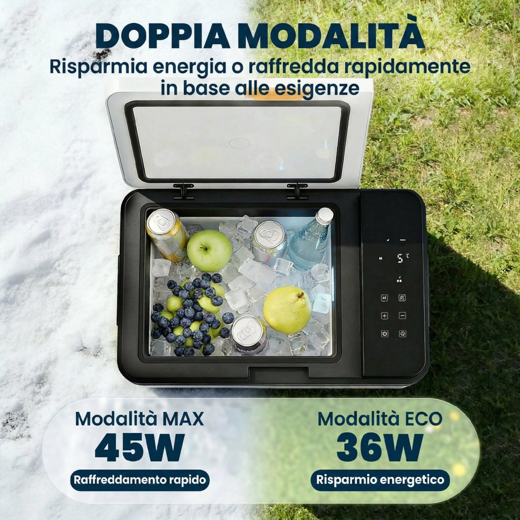 Frigorifero Portatile da 30L con Compressore e Controllo App. Nero