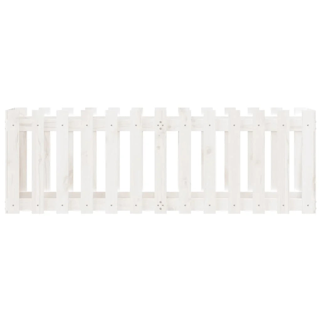 Fioriera rialzata per piante fiori terrazza giardino design del giardino con recinzione 150 x 50 x 50 cm pino bianco massiccio 02_0039798