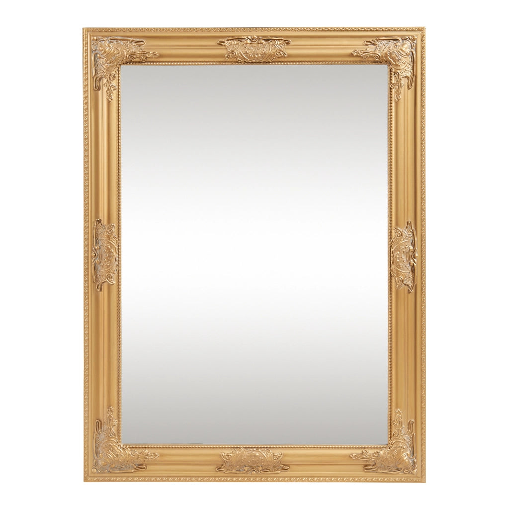 Specchio da Parete Punkalaidun con Cornice Dorata Stile Barocco 80x60 cm Verticale e Orizzontale [en.casa]