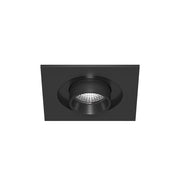 Mini Oxo Faretto LED da Incasso Quadrato 6W con Tecnologia Switch CCT Regolabile 2700K-3200K-4000K Orientabile 355 Gradi Finitura Nero Opaco