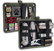 Pannello Organizzatore Tattico per Accessori Elettronici, Rastrello Antiscivolo per Borse da Viaggio, Pannello Organizzatore Elastico per Cavi, Adattatori e Altri Accessori, Verde