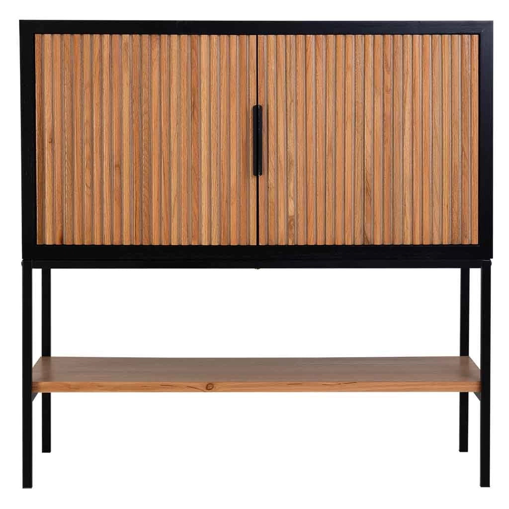 Credenza 2 ante legno e metallo 100x40x100h cm