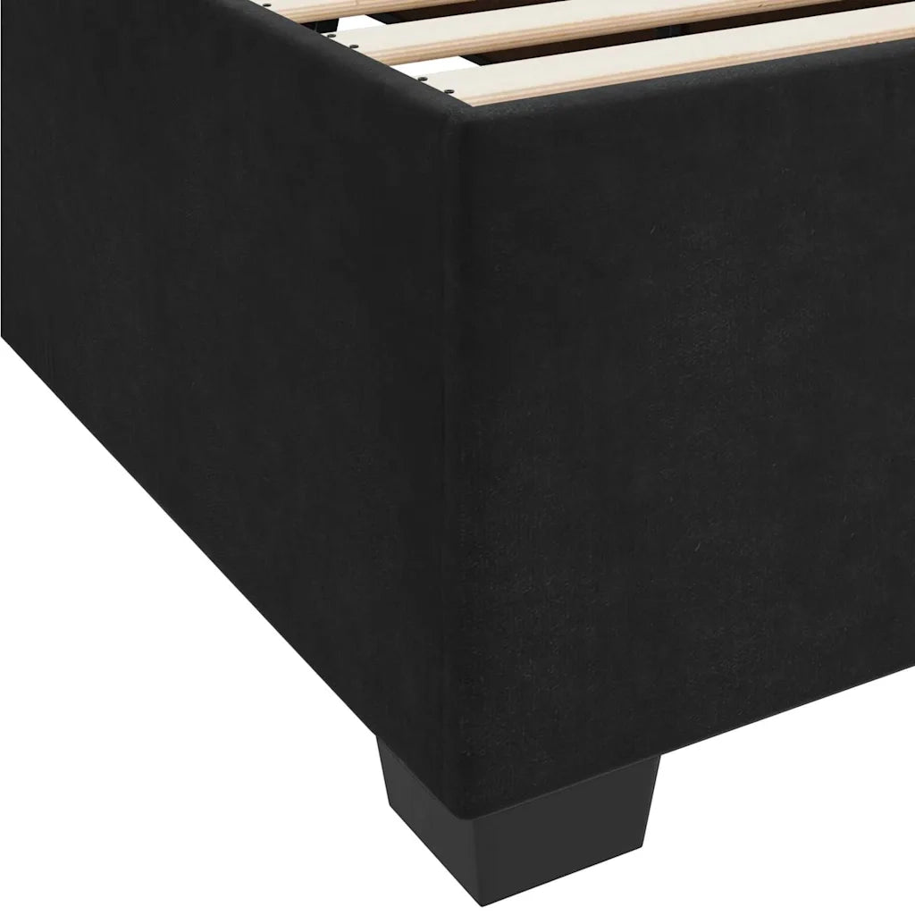 Struttura del letto con materasso Nero 200 x 200 cm Tessuto 3399310
