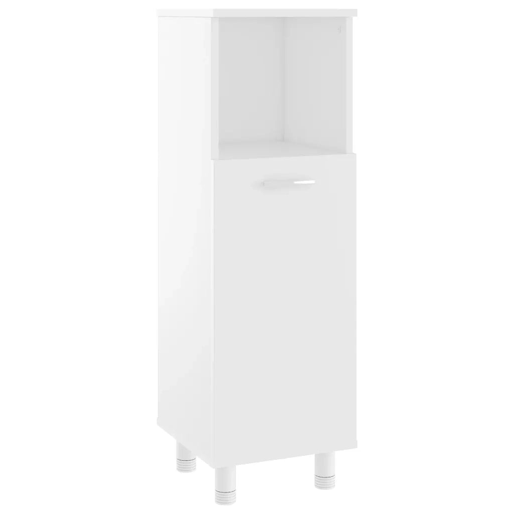 Set Mobili da Bagno 4 pz Bianco in Truciolato