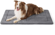 Matrice per cani da lavare per cani grandi - 104x69 cm, cuscino per cani da lavare per cani grandi con imbottitura di schiuma alta densità Sherpa, colore grigio.