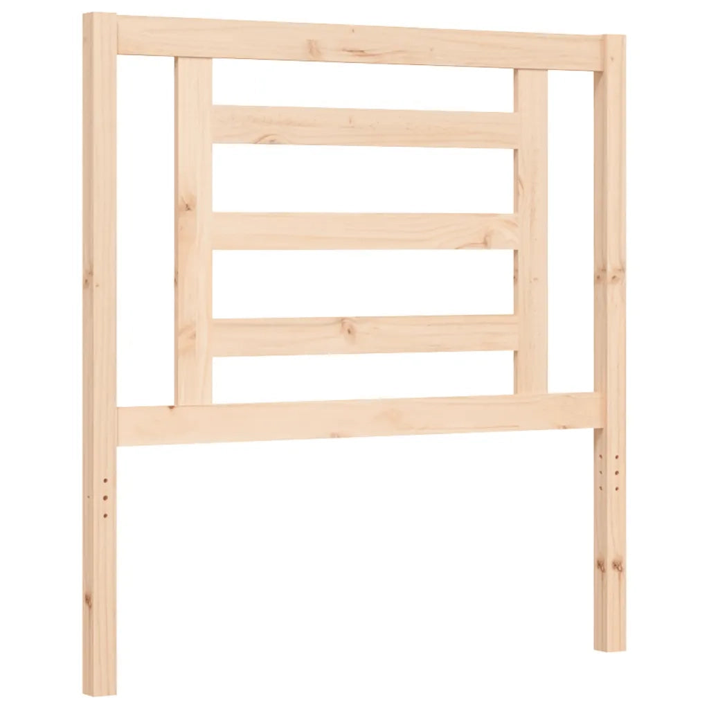 Giroletto con Testiera Single-Struttura Letto in Legno Massello 325280