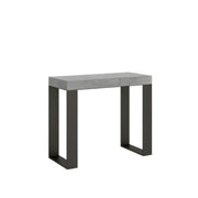 Consolle allungabile 90x40/196 cm Tecno Small cemento gambe antracite