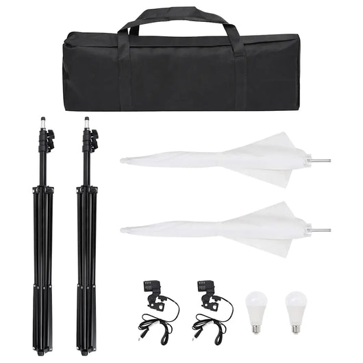 Kit per Studio Fotografico con Set di Luci e Fondale 3094668