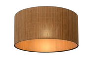 Plafoniera Lucide Magius rattan marrone/nera E27 42cm