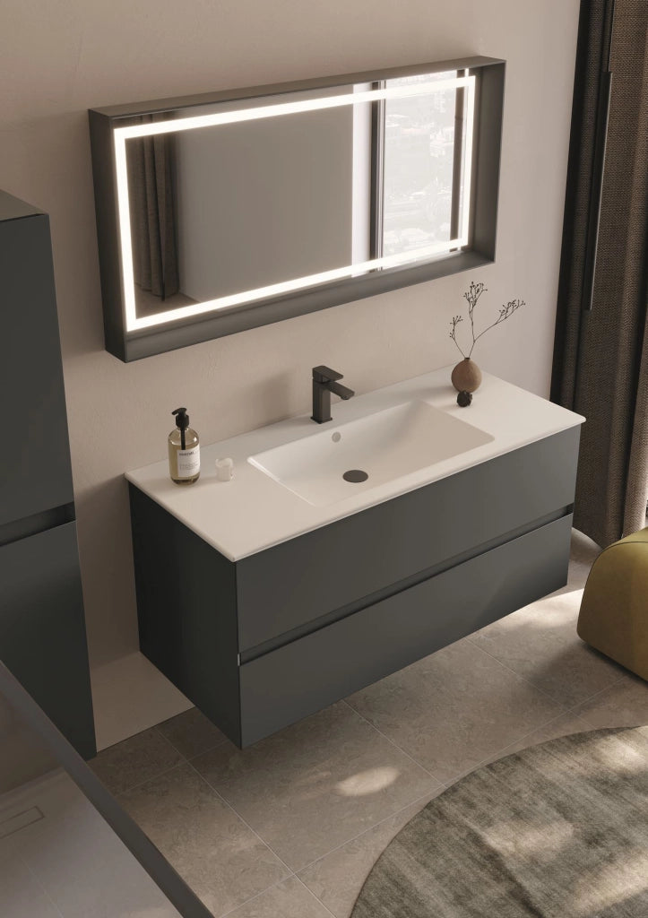 Mobile lavabo "Nest 121 v2" - 121 x 51 x 55 cm - Antracite opaco