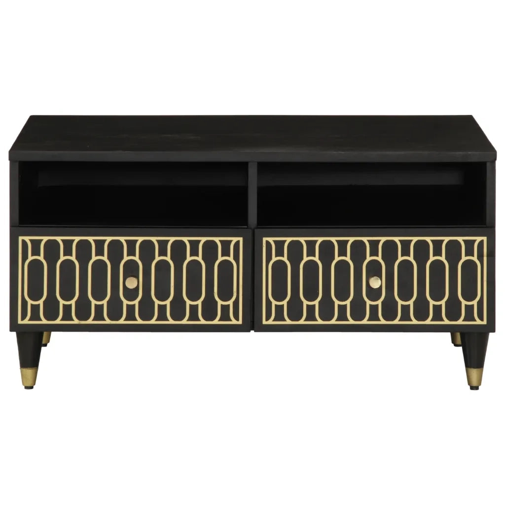 Tavolino da Salotto 80x54x40 cm in Legno Massello di Mango