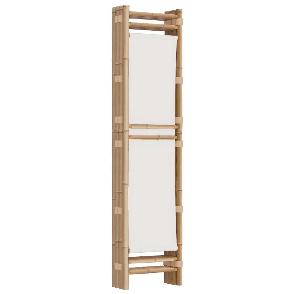 Divisorio Ambienti | Divider per stanze | Paravento 4 Pannelli Pieghevole 160 cm Bamb¨´ e Tela