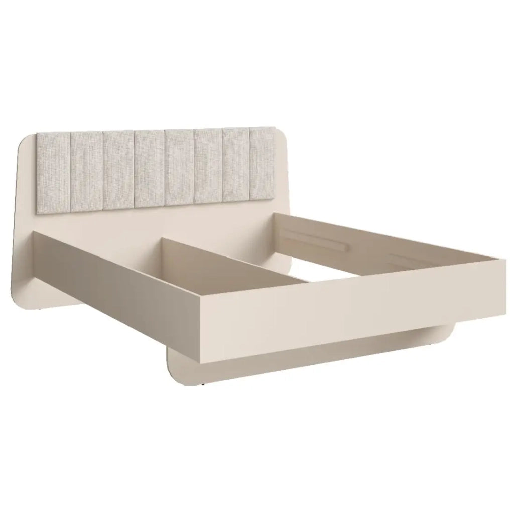Camera completa AMALIE beige – Letto contenitore 160x200 cm, armadio, cassettiera, 2 comodini e scaffali