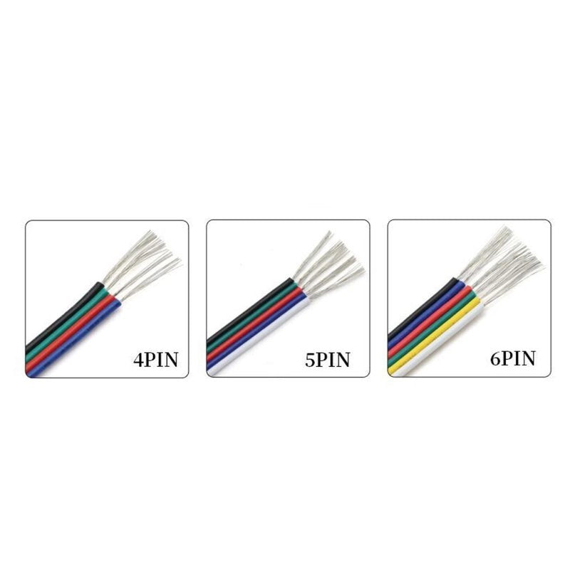 10 Metri Cavo Filo Elettrico Piattina Penta Polare 5X0,25 mmq Cavo di Prolunga Per Striscia Led RGBW