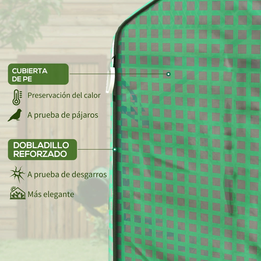 Serra da Giardino con Finestra e Porta ¨C Zephmum ¨C Verde 140x73x190 cm