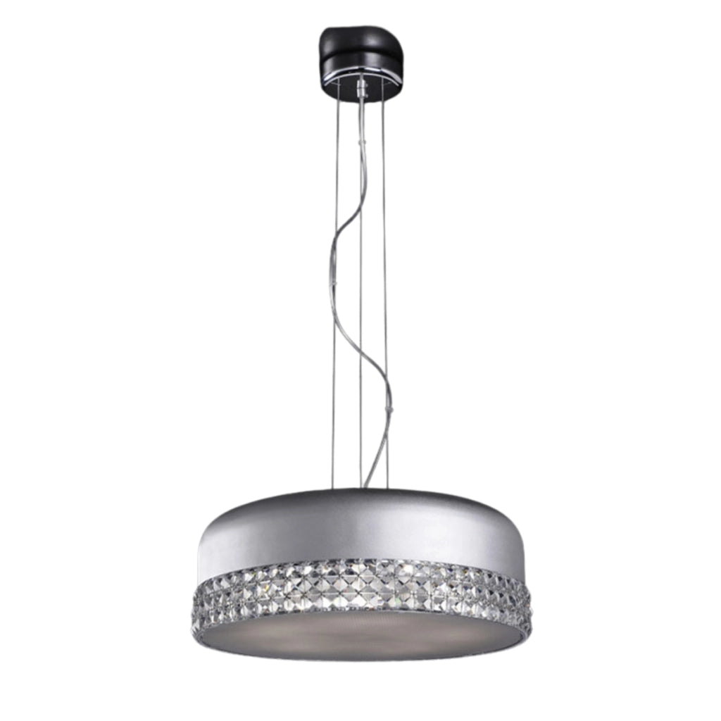 Lampadario Art Déco cromato cristallo 6xG9 Italux Carina