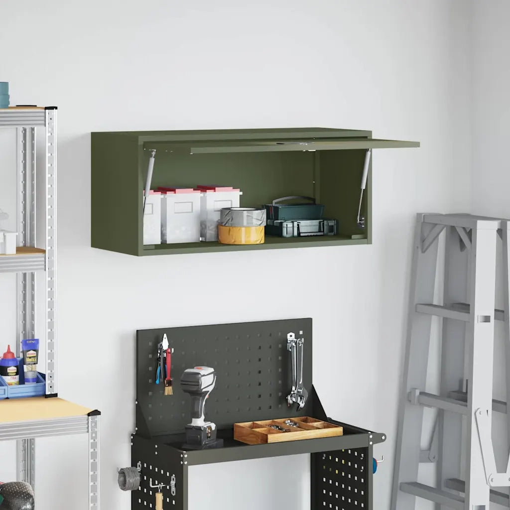 Armadio a muro per garage Oliver verde 80 x 33 x 35 cm 883279