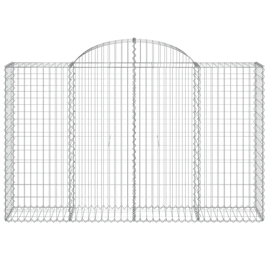 Cesti Gabbioni ad Arco 4 pz 200x50x120/140 cm Ferro Zincato 3146343