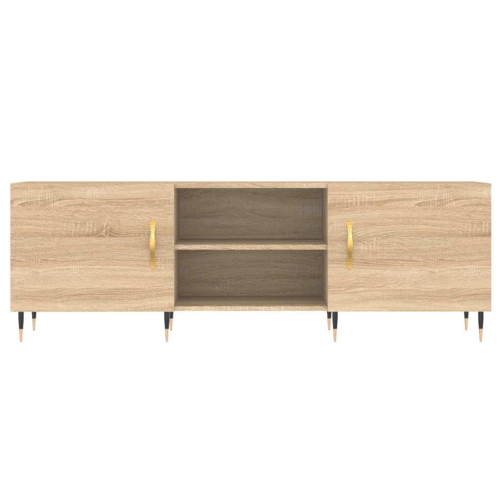 Mobile TV multimediale mensola TV credenza TV sala da pranzo soggiorno camera da letto rovere Sonoma 150 x 30 x 50 cm legno ingegnerizzato marrone 02_0027488