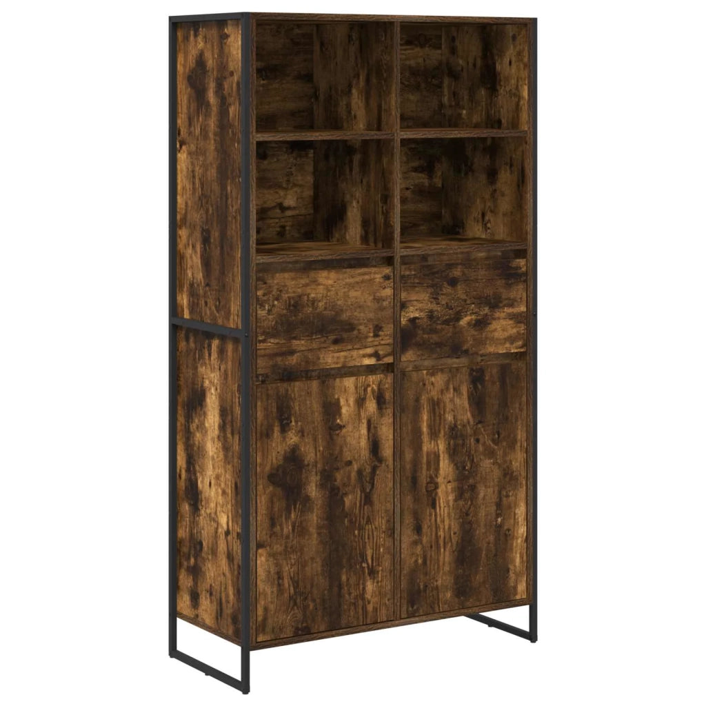 Credenza con cassetto 2 pcs Quercia Fumosa 81 x 36 x 150.5 cm 3403036