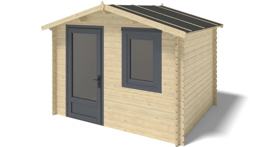 Casetta da giardino in legno - 7.5m2 - 3x2.5m - 28mm - colore: naturale - DOM755 - ALTANKA